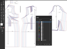 Load image into Gallery viewer, Basic dress block & sleeve/Different heights/162 cm/PDF 
 sewing pattern  + Adobe Illustrator version