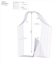Load image into Gallery viewer, Basic dress block & sleeve/Different heights/156 cm/PDF 
 sewing pattern  + Adobe Illustrator version