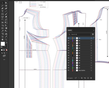 Load image into Gallery viewer, Basic dress block & sleeve / 13 sizes / PDF pattern / Different heights /168cm  + Adobe Illustrator version