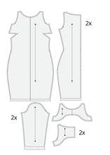 Load image into Gallery viewer, Little black dress PDF sewing pattern / sizes 32-56