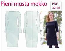 Load image into Gallery viewer, Little black dress PDF sewing pattern / sizes 32-56