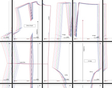 Lataa kuva Galleria-katseluun, Puvun/mekon peruskaava eri pituuksille/162 cm/PDF-ompelukaava (+ digitaalinen Ai kaava)