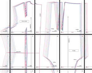 Puvun/mekon peruskaava eri pituuksille/162 cm/PDF-ompelukaava (+ digitaalinen Ai kaava)