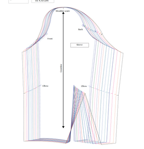 Puvun/mekon peruskaava eri pituuksille/162 cm/PDF-ompelukaava (+ digitaalinen Ai kaava)