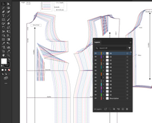Load image into Gallery viewer, Basic dress block &amp; sleeve / 13 sizes / PDF pattern / Different heights /168cm  + Adobe Illustrator version