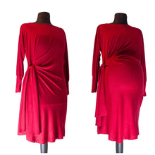 Load image into Gallery viewer, VeNove draped knot dress with kimono sleeves 