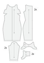 Load image into Gallery viewer, Little black dress PDF pattern made to measure