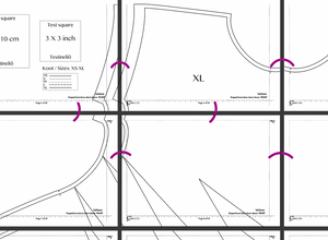 VeNove draped knot dress/tunic PDF sewing pattern custom measurements 